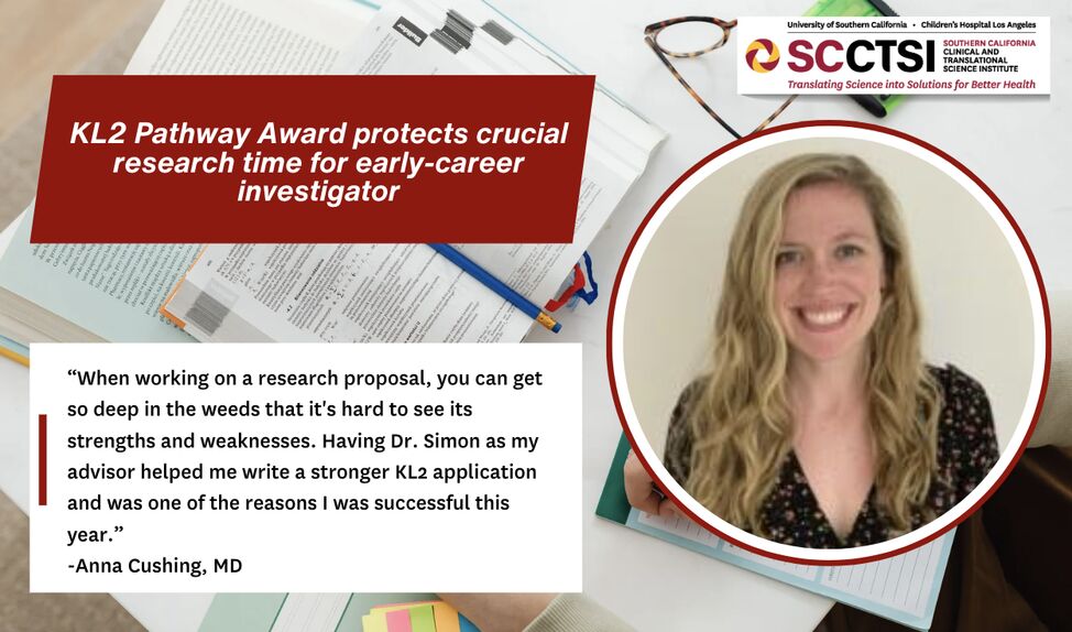 KL2 Pathway Award protects crucial research time for early-career investigator