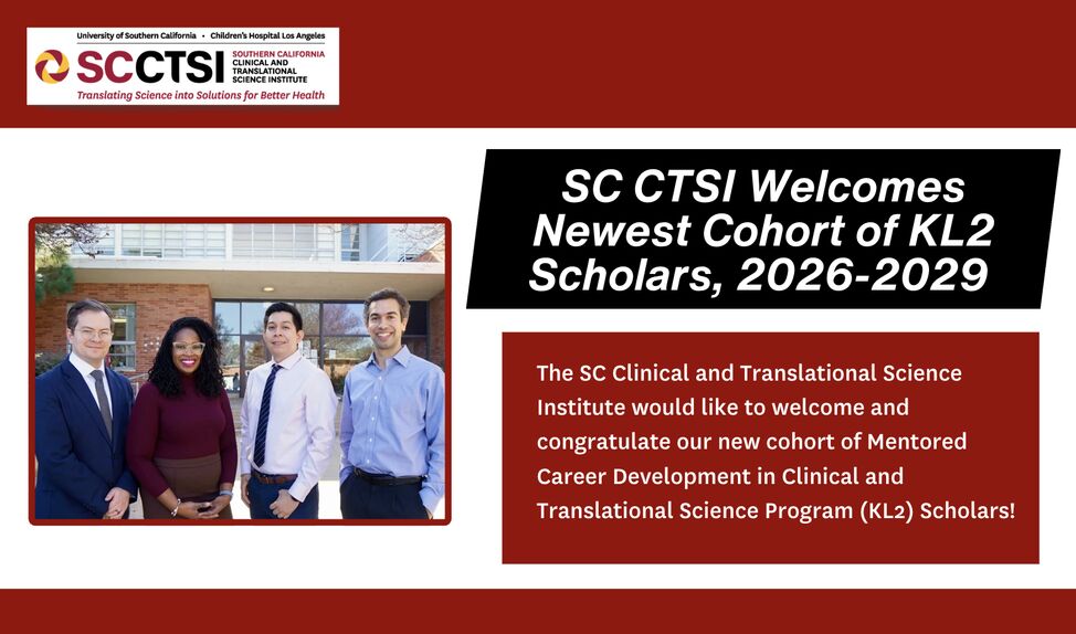 SC CTSI Welcomes Newest Cohort of KL2 Scholars, 2026-2029